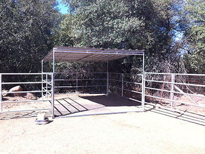 12ft x 12ft 4 Rail Style Shelter with Paddock