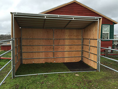 6ft x 12ft Open Front 4 Rail Style Shelter